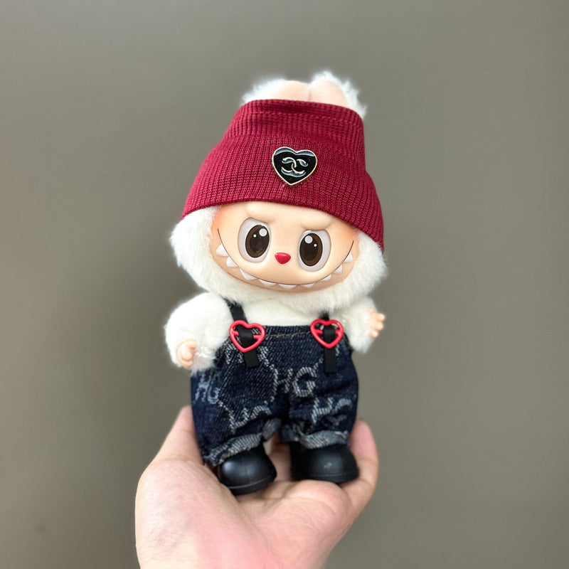 (only-clothes) Suitable for Labubu Doll Clothes First Second Third Generation Labubu Clothes 17cm Vinyl Pendant Doll Set