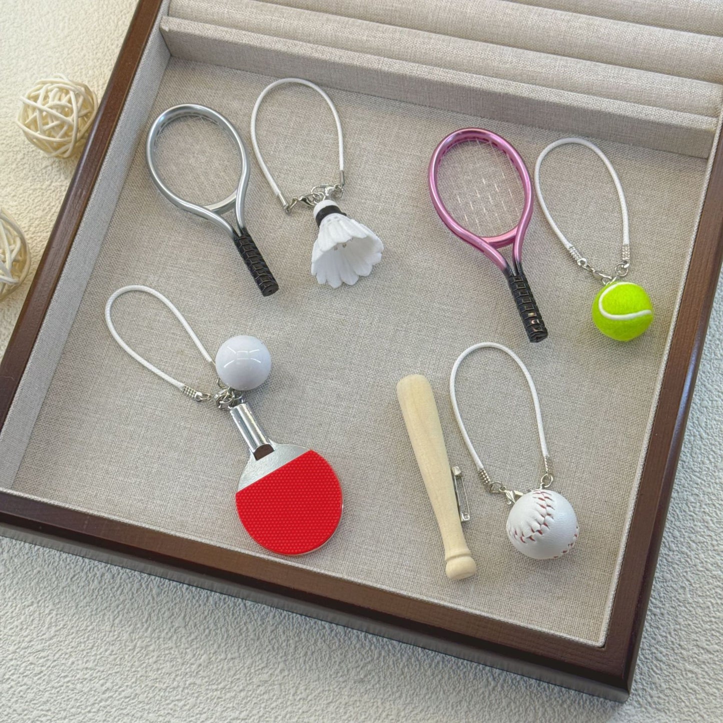 (only-clothes) Labubu KT Baby Clothes Accessories Sports Tennis Baseball Badminton Decoration Matching Tennis Set Decoration with Safety Pins