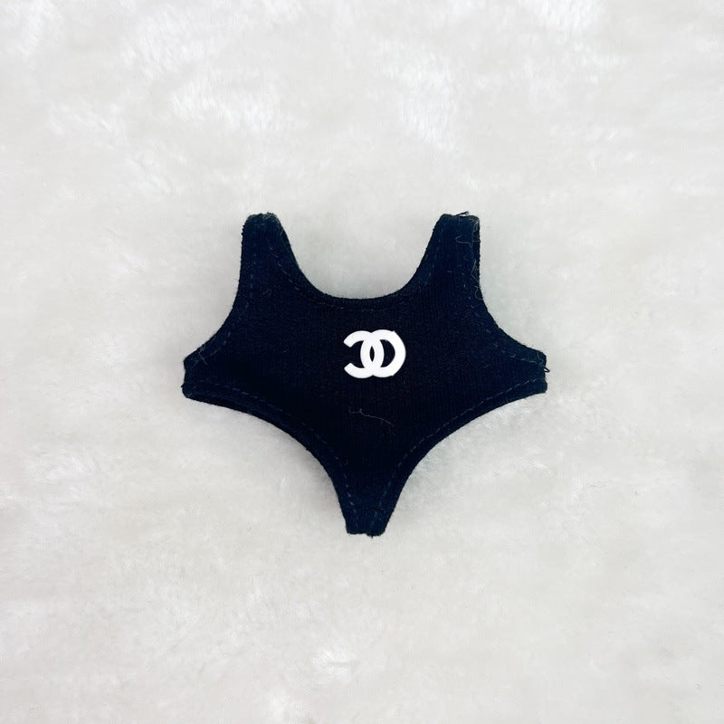 (only-clothes) Labubu Baby Clothes Accessories Little Chanel Style Swimsuit Set Vinyl Blind Box First Second Third Generation Labubu Clothes Replacement
