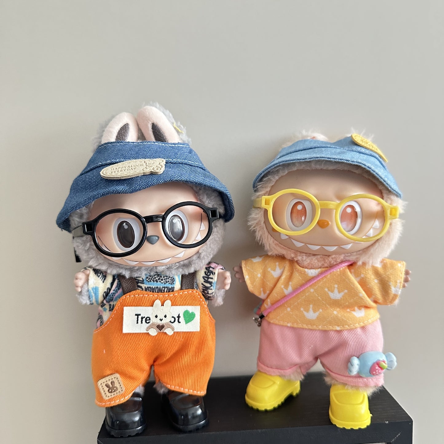 (only-clothes)[Only Clothes] Labubu Clothes First and Second Generation Labubu Plush Toy Doll Overalls Cute Set