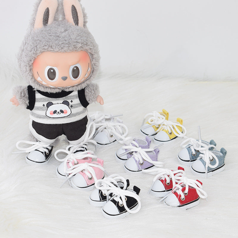 (only-clothes) Labubu Keychain Shoes 17CM Blind Box Labubu Dress-Up Toy Shoes 10CM Cotton Doll Shoes 3.8CM Shoes