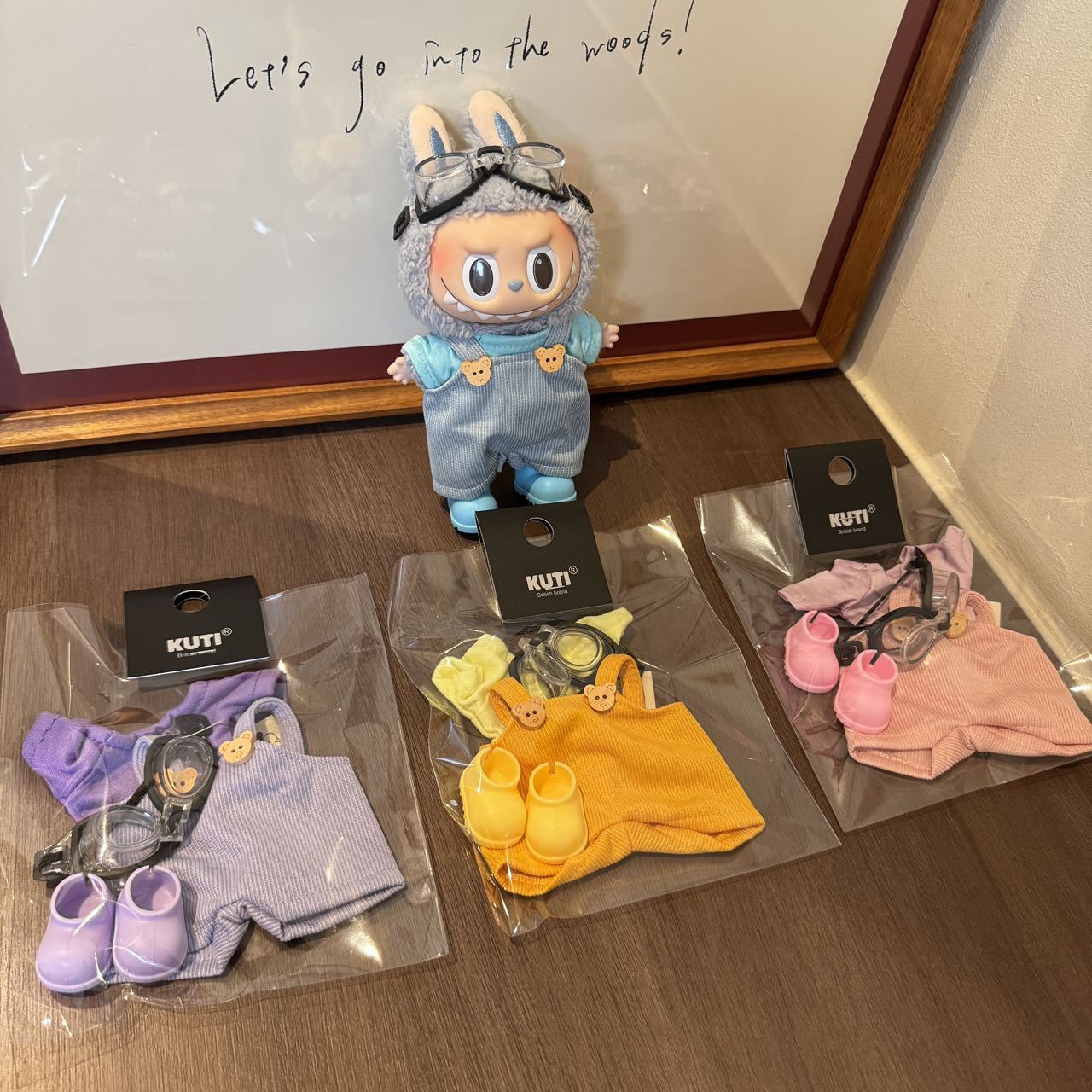 (only-clothes) Only Clothes] Labubu Doll Clothes Accessories Top Overalls Set with Shoes Glasses Labubu Clothes