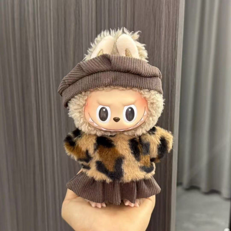 (only-clothes) Labubu Doll Clothes Labubu 17cm Pendant First and Second Generation Vinyl Plush Doll Replacement Clothes Set Accessories