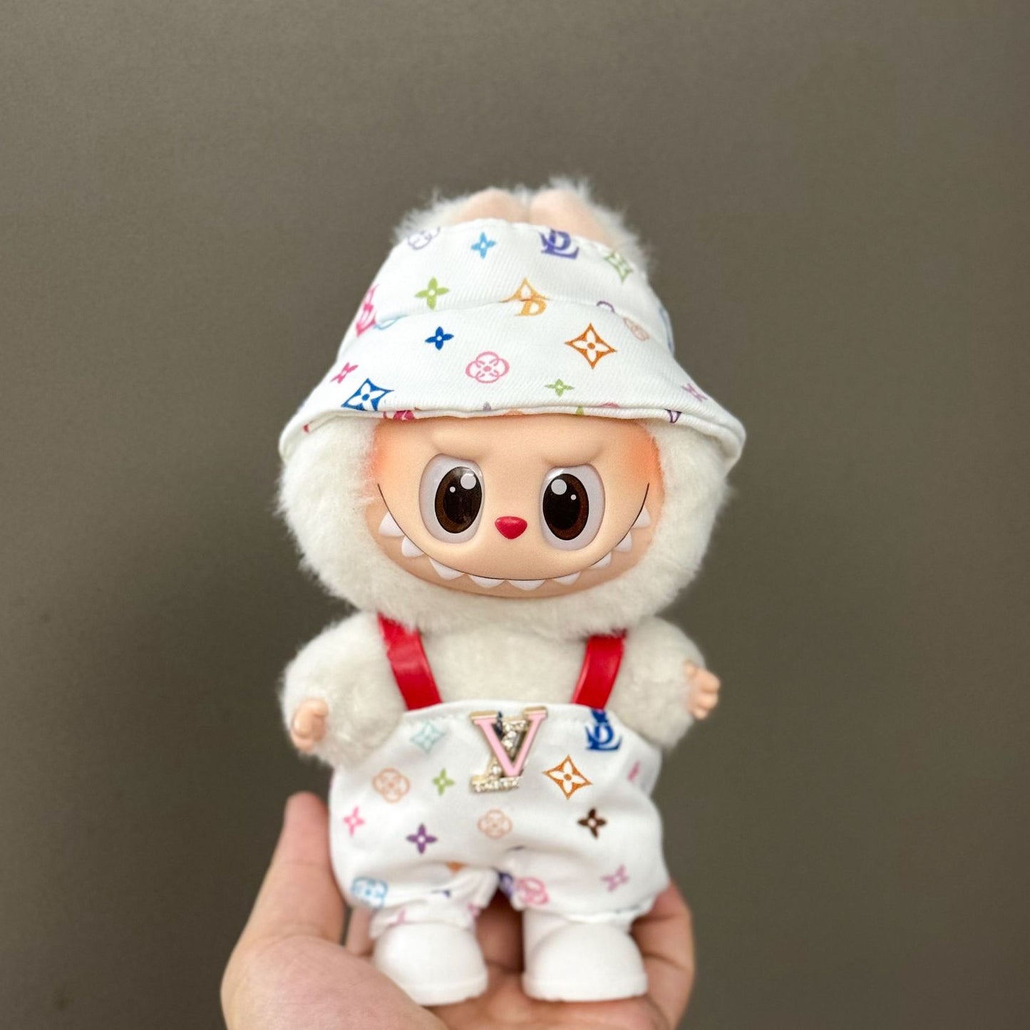(only-clothes) Suitable for Labubu Plush Doll Clothes First and Second Generation 17cm Pendant Plush Toy Clothes Set Dress