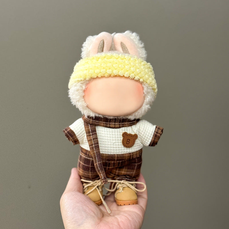 (Only-Clothes) Clothes Only Suitable for Generation Second Generation and Third Generation Pull Clothes 17cm Blind Box Pendant Trendy Vinyl Doll Cloth Ragdoll