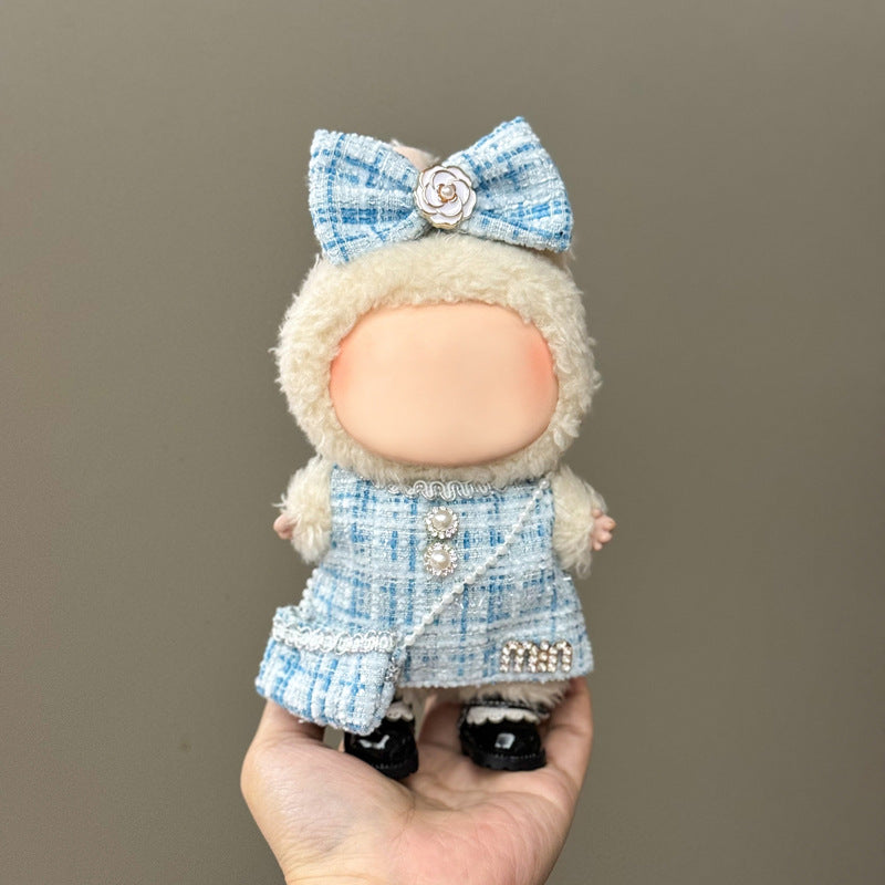(Only-Clothes) Clothes Only Suitable for Generation Second Generation and Third Generation Pull Clothes 17cm Blind Box Pendant Trendy Vinyl Doll Cloth Ragdoll