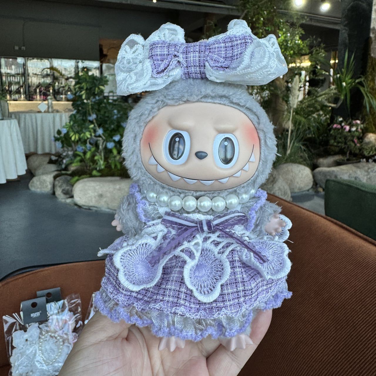 [Only Clothes] Labubu Doll Clothes Butterfly Dress 17cm Pendant Doll Accessories Labubu Clothes 