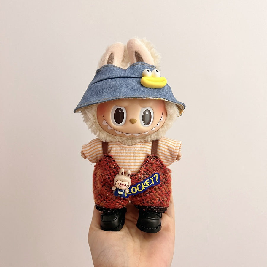 (only-clothes) Suitable for Labubu Doll Clothes First Second Third Generation 17cm Pendant Plush Toy Clothes Set
