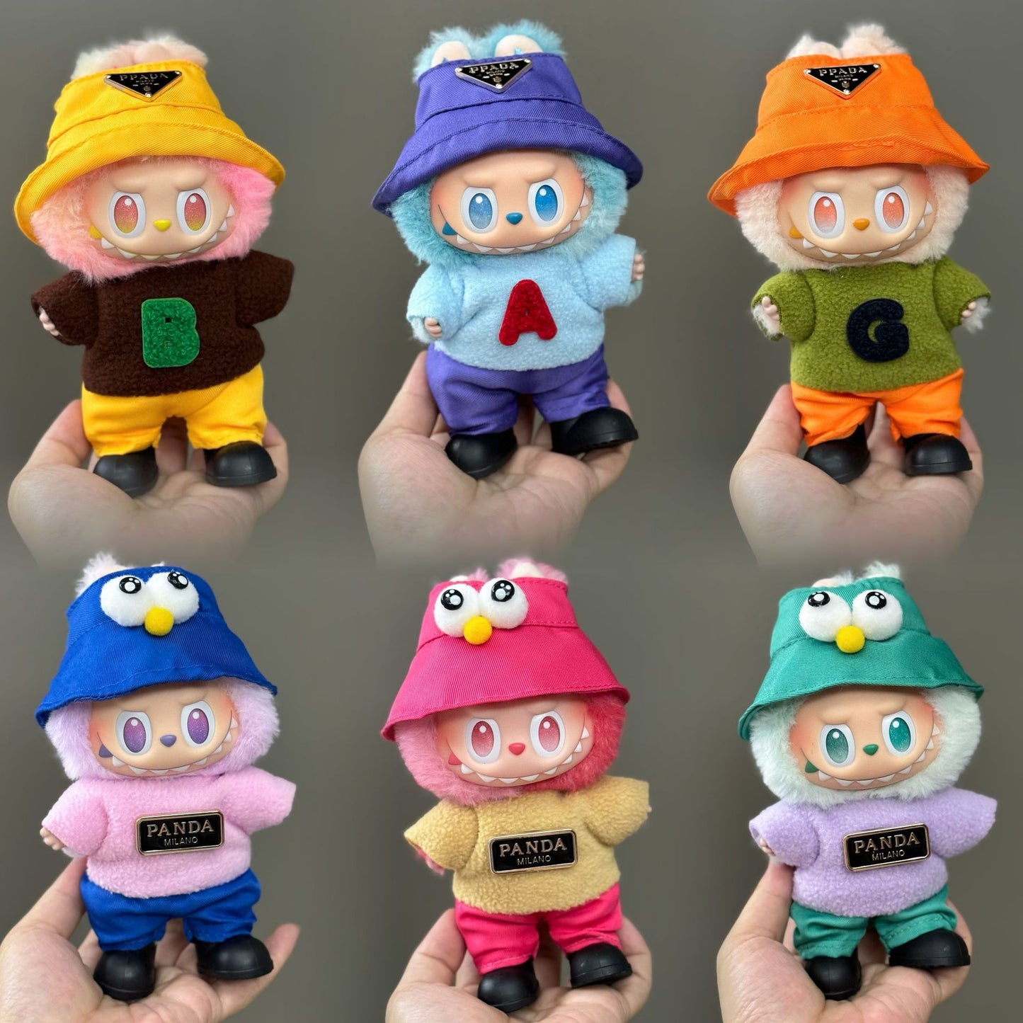 (only-clothes) Suitable for Labubu Doll Clothes First Second Third Generation Labubu Clothes 17cm Vinyl Pendant Doll Set