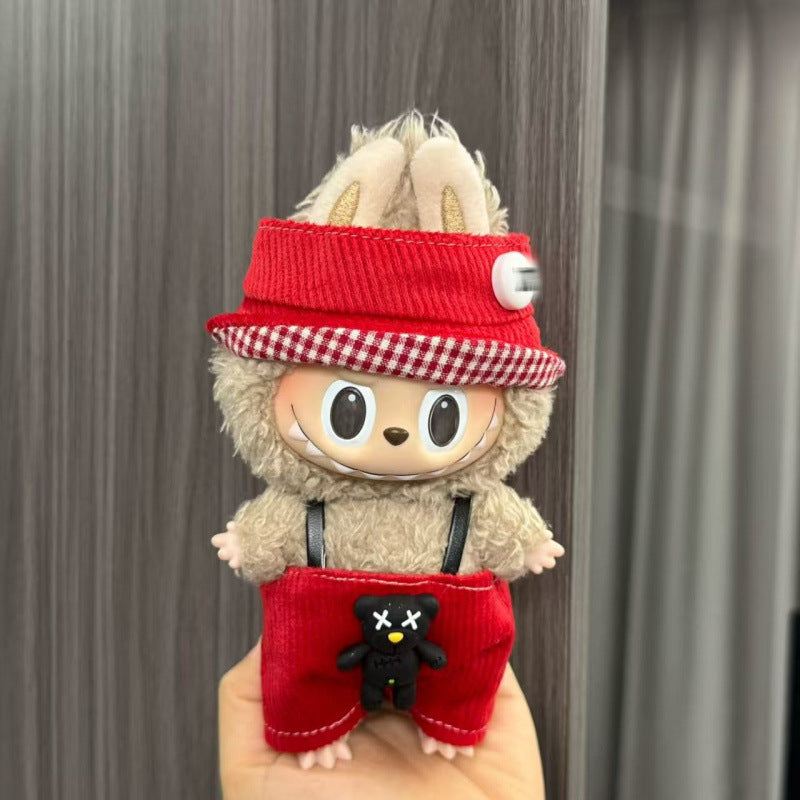 (only-clothes) Labubu Doll Clothes Labubu 17cm Pendant First and Second Generation Vinyl Plush Doll Replacement Clothes Set Accessories