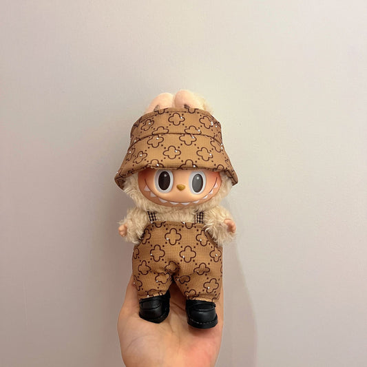 (only-clothes) Suitable for Labubu Doll Clothes First Second Third Generation 17cm Pendant Plush Toy Clothes Set