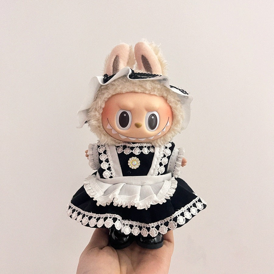 (only-clothes) Suitable for Labubu Doll Clothes First Second Third Generation 17cm Pendant Plush Toy Clothes Set