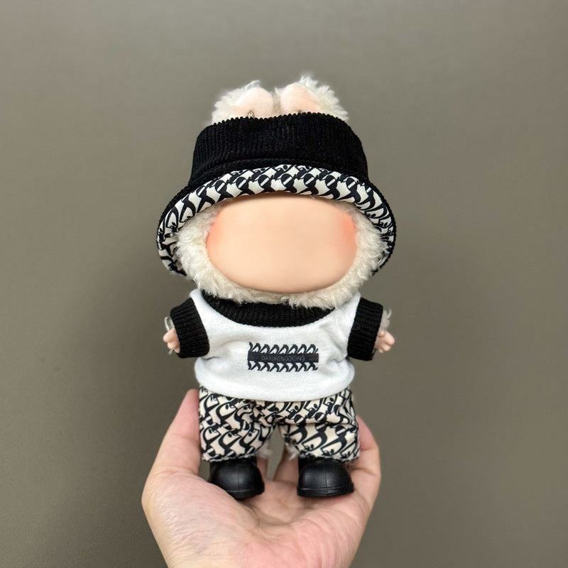 (Only-Clothes) Clothes Only Suitable for Generation Second Generation and Third Generation Pull Clothes 17cm Blind Box Pendant Trendy Vinyl Doll Cloth Ragdoll