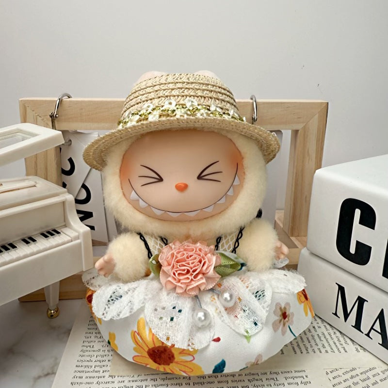 (only-clothes) Suitable for Labubu Doll Clothes Labubu Plush Vinyl Sitting Party First Second Third Generation Dress Set