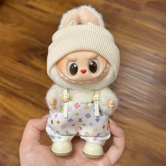 (Only-Clothes) Labubu Pendant Doll Can Wear Doll Clothes Suit 1cm Automobiles Curtain Cloth Second Generation Can Wear Doll Clothes for Clothes