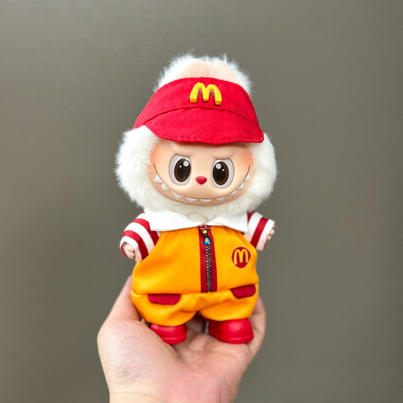 (only-clothes) Suitable for Labubu Doll Clothes 123 Generation Labubu Clothes 17cm Pendant Plush Doll Outfit Dress
