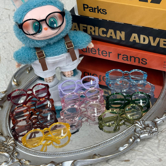 (only-clothes) Labubu Glasses EXO Doll Mini Glasses Toy Accessories 1/3 BJD Doll 60cm Leaf Loli 6.5 Length