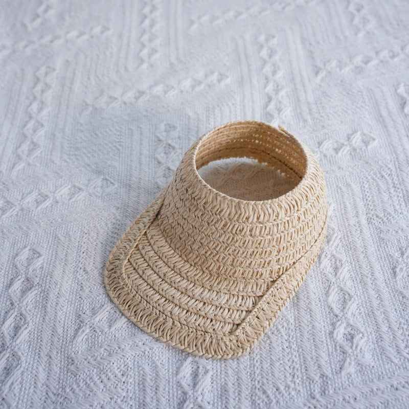 (only-clothes) Labubu Open Top Straw Hat Woven Hat Party Costume Accessories Pastoral Style Labubu Baby Clothes Decoration Accessories