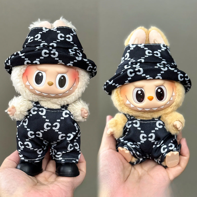 (only-clothes) Suitable for Labubu Doll Clothes 123 Generation Labubu Clothes 17cm Pendant Plush Doll Outfit Dress