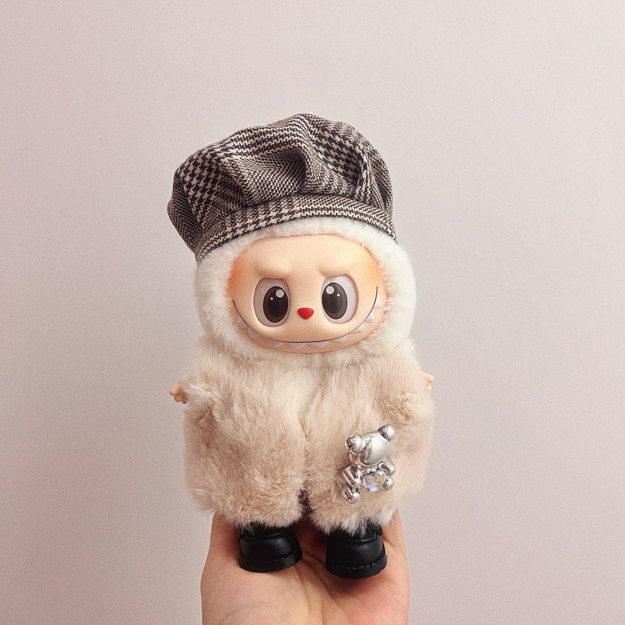 (only-clothes) Suitable for Labubu Doll Clothes First Second Third Generation 17cm Pendant Plush Toy Clothes Set