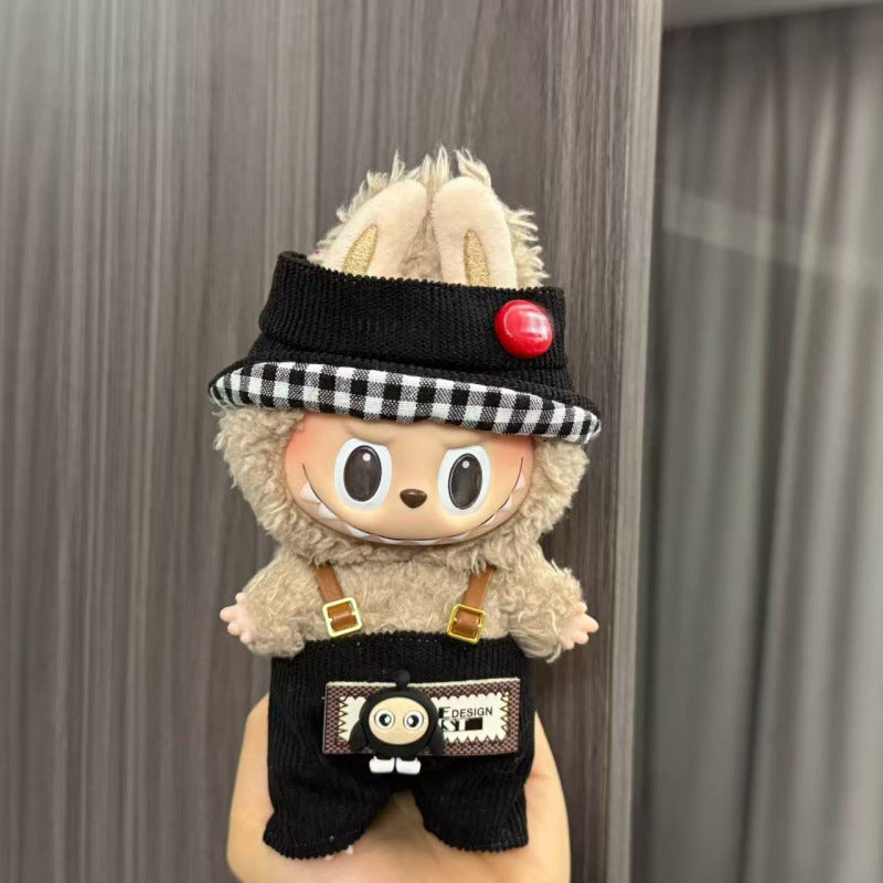 (only-clothes) Labubu Doll Clothes Labubu 17cm Pendant First and Second Generation Vinyl Plush Doll Replacement Clothes Set Accessories