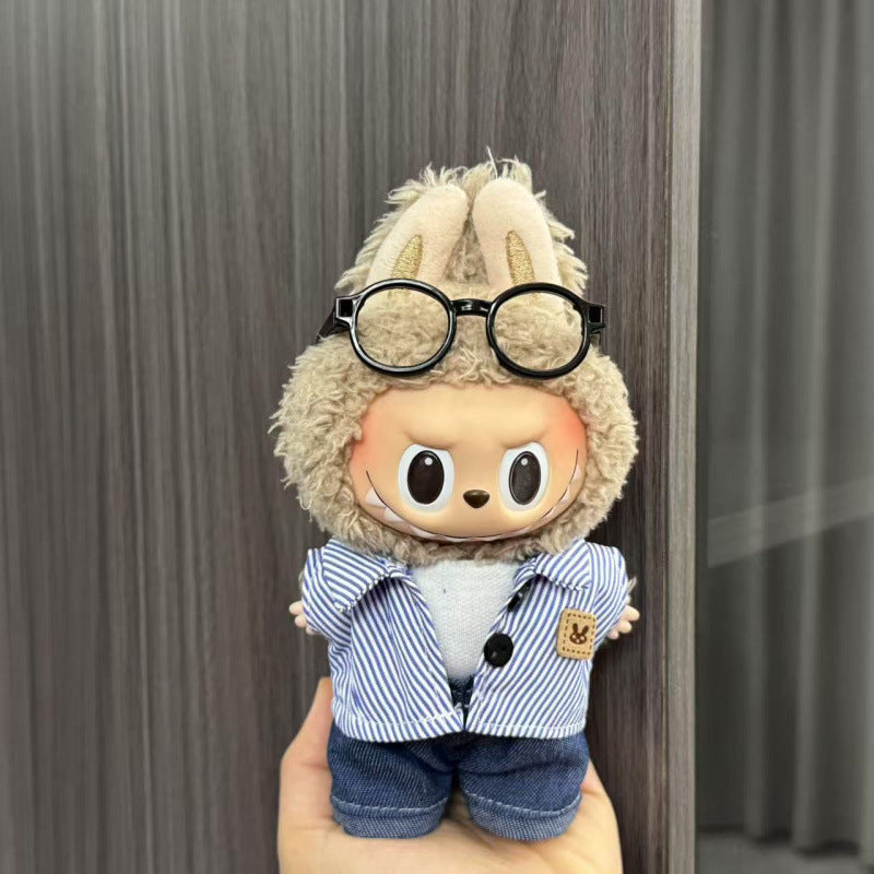 (only-clothes) Labubu Doll Clothes Labubu 17cm Pendant First and Second Generation Vinyl Plush Doll Replacement Clothes Set Accessories
