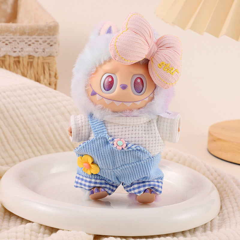 (only-clothes) Labubu Doll Clothes Labubu 17cm Doll Dress-Up Outfits First Second Third Generation Set Cute Doll Toy Clothes