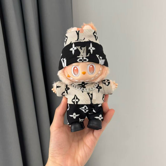 (Only-Clothes) [Only Doll Clothes] Pop Mart 15/17cm Labubu Generation/Second Generation/Third Generation Fashion Doll Clothes Suit 08
