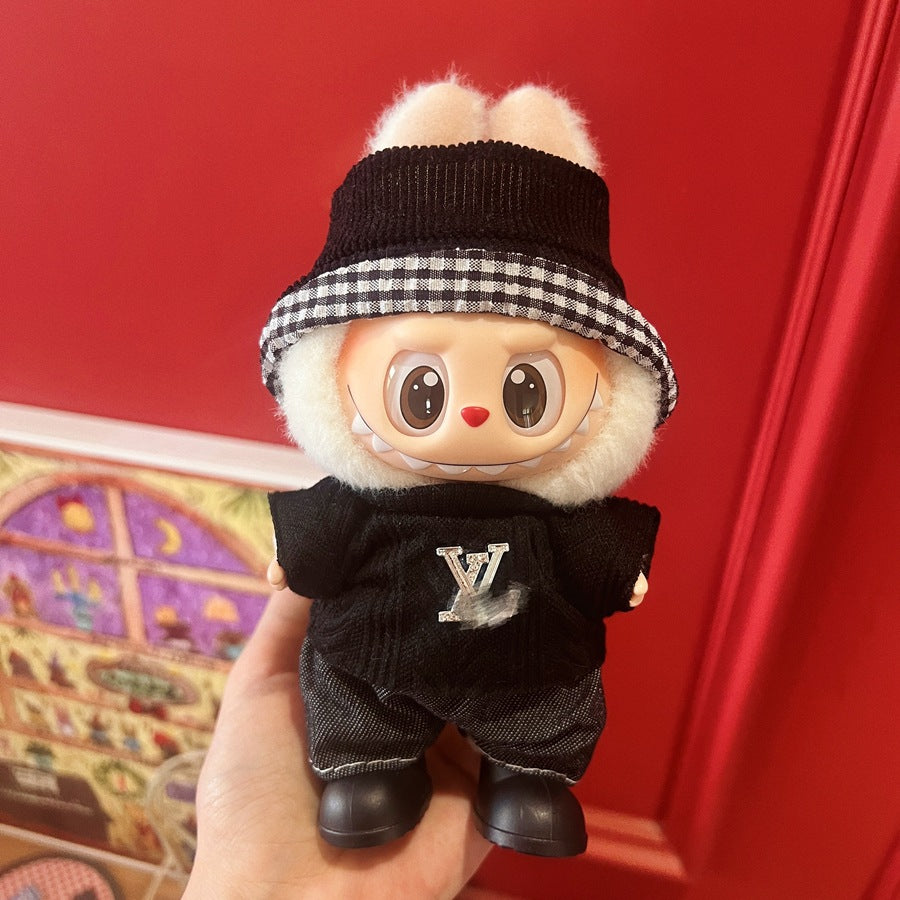 (only-clothes) Only Selling Baby Clothes First Second Third Generation Labubu Labubu Vinyl Blind Box Pendant Baby Clothes Noble Suit Handsome