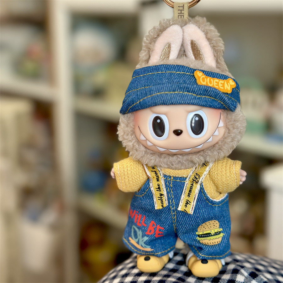 (only-clothes) Only Selling Clothes] First and Second Generation Keychain Labubu Clothes Pendant Labubu Doll Clothes Sunshine Little Craftsman Strap