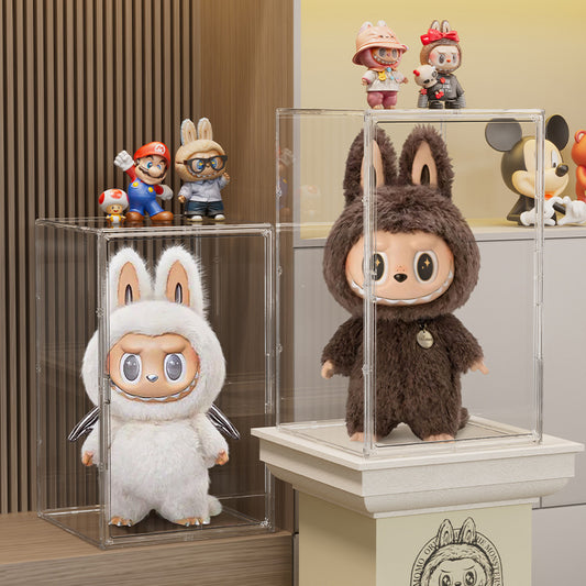 Labubu Chief Acrylic Display Box Labubu Dust Cover Figurine Box Storage Box Grand Angel Zimomo 
