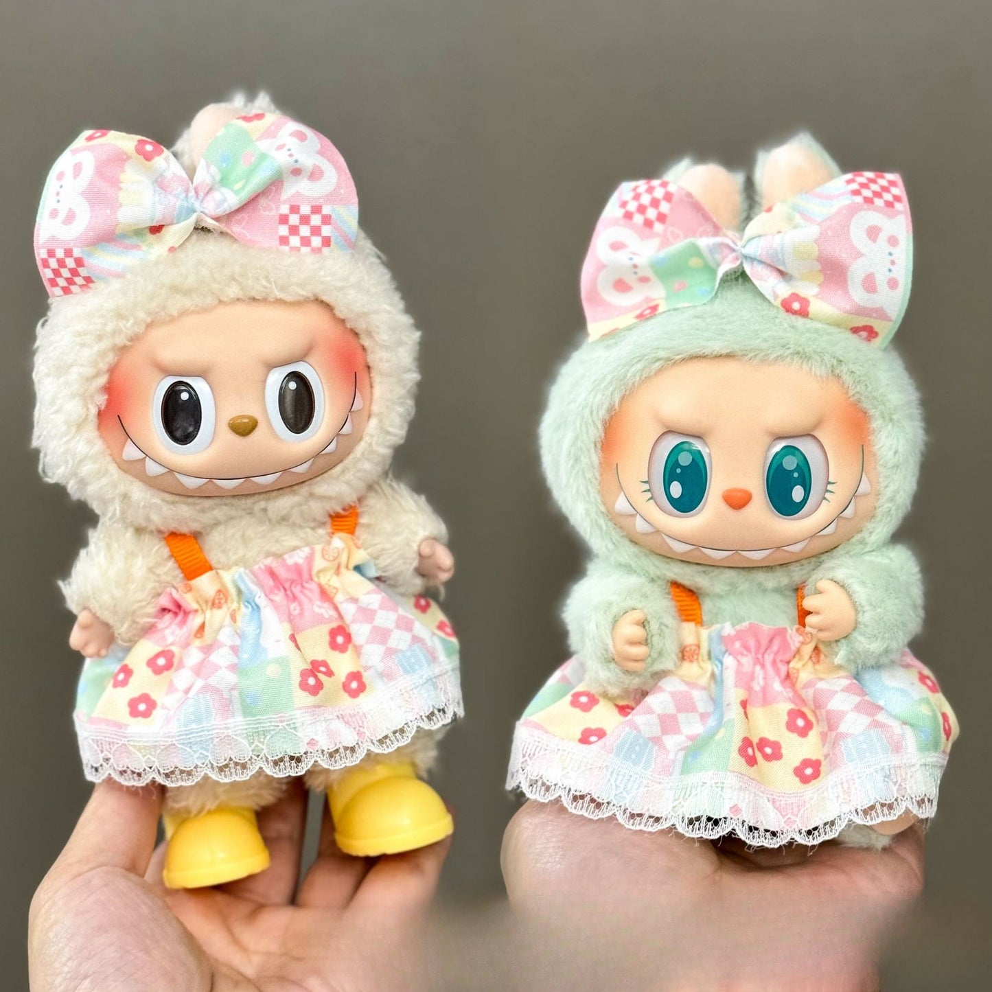 (only-clothes) Suitable for Labubu Doll Clothes 123 Generation Labubu Clothes 17cm Pendant Plush Doll Outfit Dress