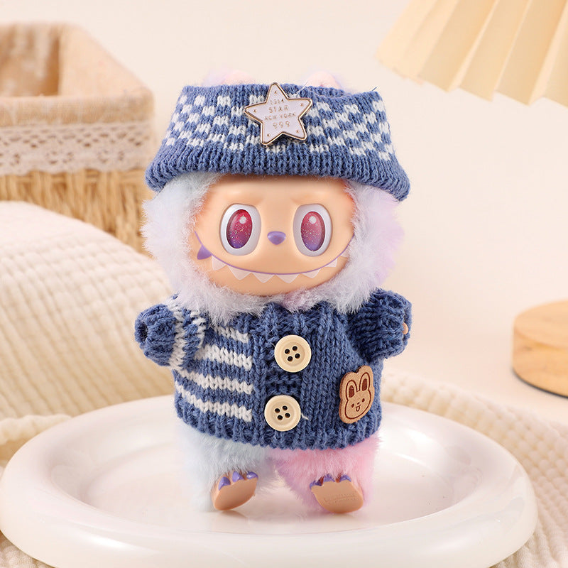 (only-clothes) Labubu Doll Clothes Labubu 17cm Doll Dress-Up Outfits First Second Third Generation Set Cute Doll Toy Clothes