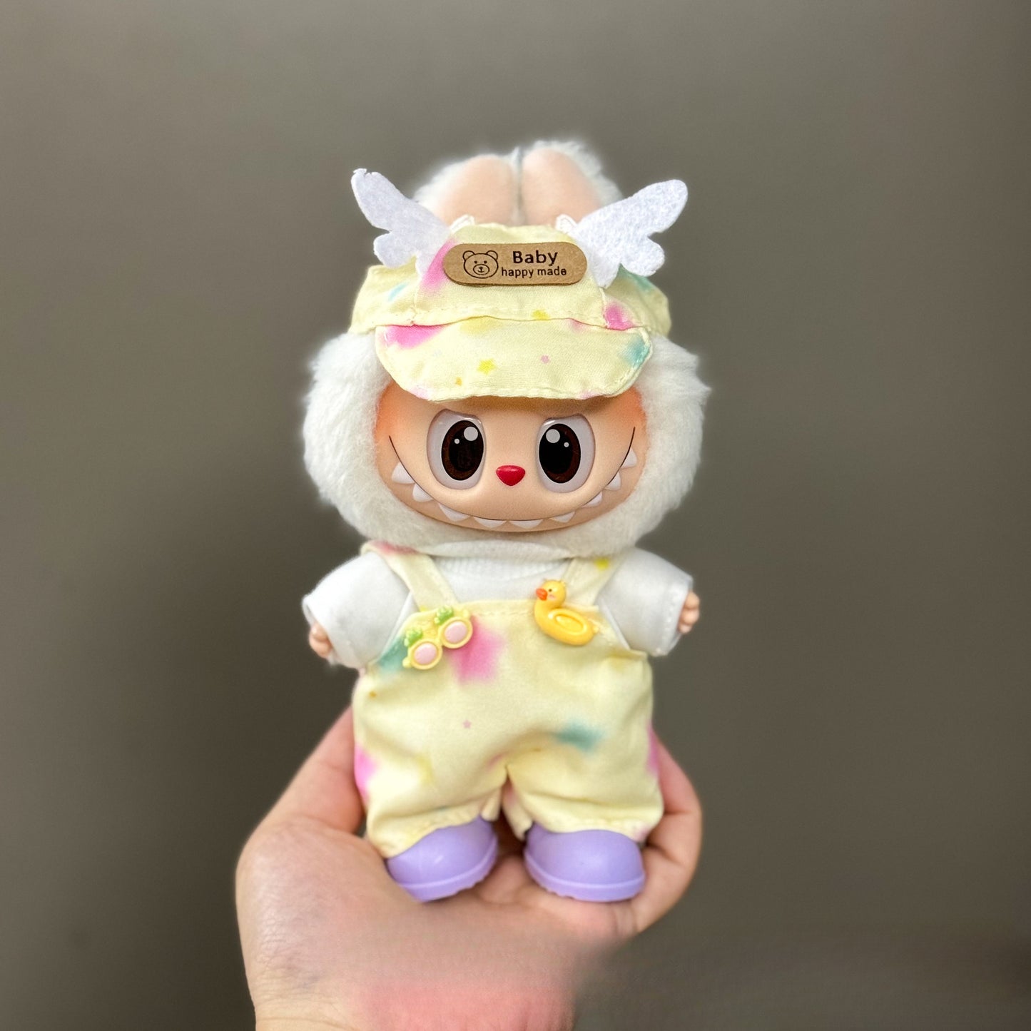 (only-clothes) Suitable for Labubu Doll Clothes First Second Third Generation Labubu Clothes 17cm Vinyl Pendant Doll Set
