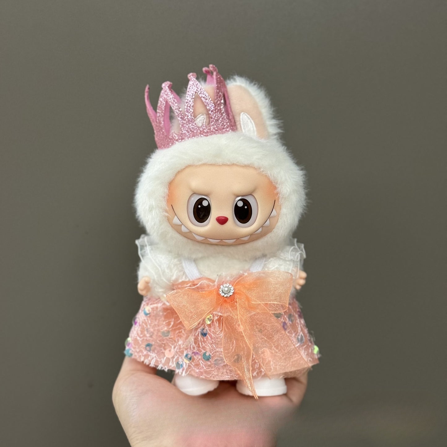 (only-clothes) Suitable for Labubu Doll Clothes 123 Generation Labubu Clothes 17cm Pendant Plush Doll Outfit Dress