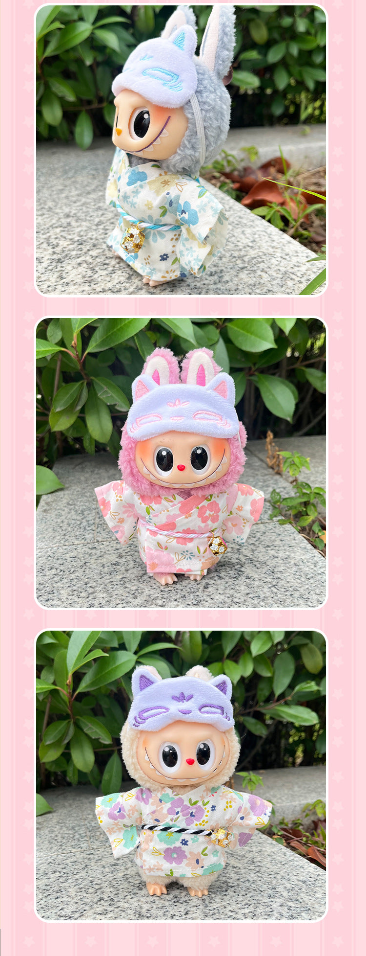 (only-clothes) Only Clothes] 17cm Labubu Labubu First Generation Second Generation Third Generation Cute Fresh Baby Clothes Kimono