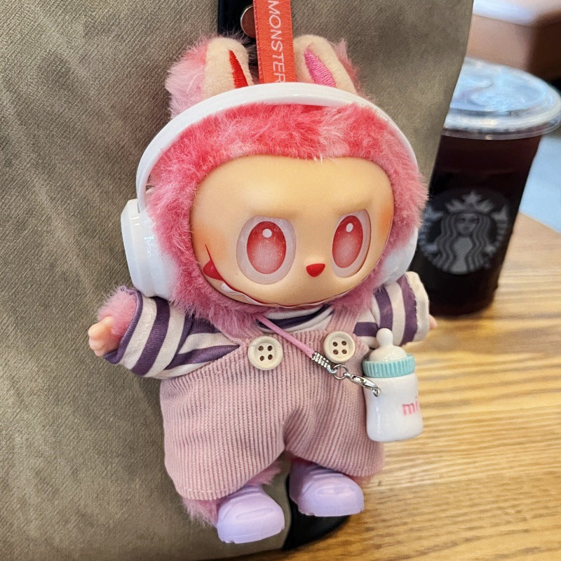 (only-clothes) Labubu Third Generation Baby Clothes Bottle Strap Pants Camera Doll First and Second Generation Labubu Plush Toy Clothes Doll Not Included