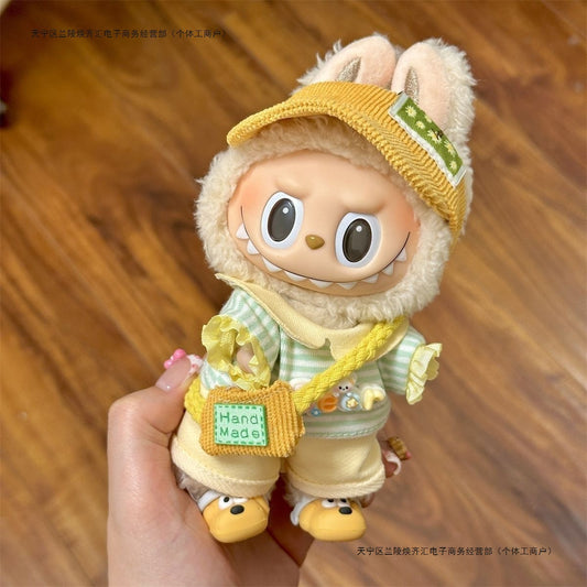 Summer Edition 17cm Labubu Doll Clothes Labubu Accessories First and Second Generation Vinyl Doll Replacement Outfit Set Other