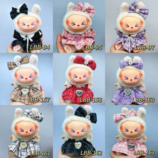 Labubu 17cm Doll Outfits Adorable Changeable Clothes Sets 