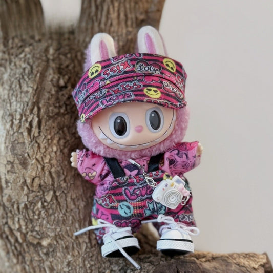 (only-clothes)[labubu Labubu Baby Clothes] 336 Baby Clothes Graffiti Cool Style 17CM Macaron Baby Clothes Cross-Border