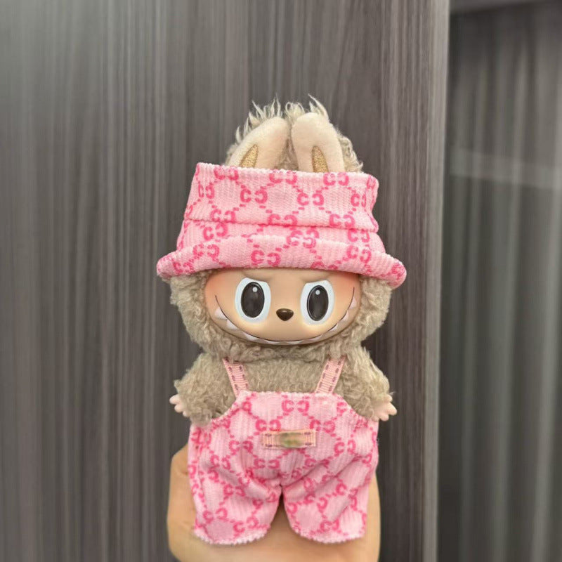 (only-clothes) Labubu Doll Clothes Labubu 17cm Pendant First and Second Generation Vinyl Plush Doll Replacement Clothes Set Accessories