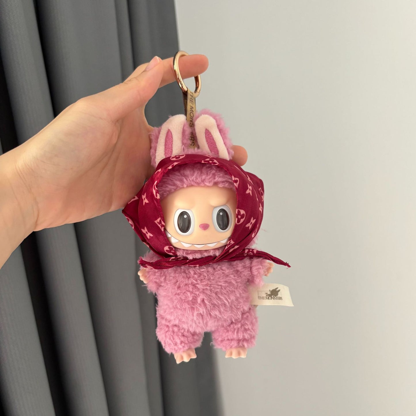 (only-clothes)[Headscarf] Bubble Mart Labubu Plush Toy Little Chanel Style Outfit Accessories