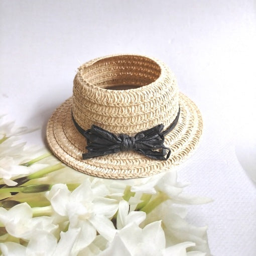 (only-clothes) Suitable for LABUBU Straw Hat LABUBU Headwear Ear-Hole Baby Hat Open-Top Sitting Party