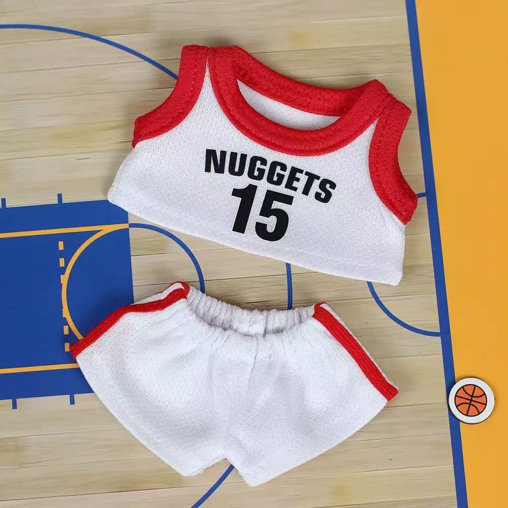 (Only-Clothes) Clothes Only] 17cm Automobiles Curtain Cloth Labubu Doll Clothes Cotton Doll Clothes Basketball Wear Little Doll Doll Clothes Replacement