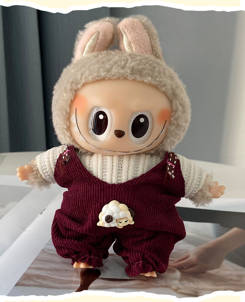 Labubu Doll Clothes Labubu Clothes 17cm First Second Third Generation Plush Vinyl Doll Dress Up Outfit Set 