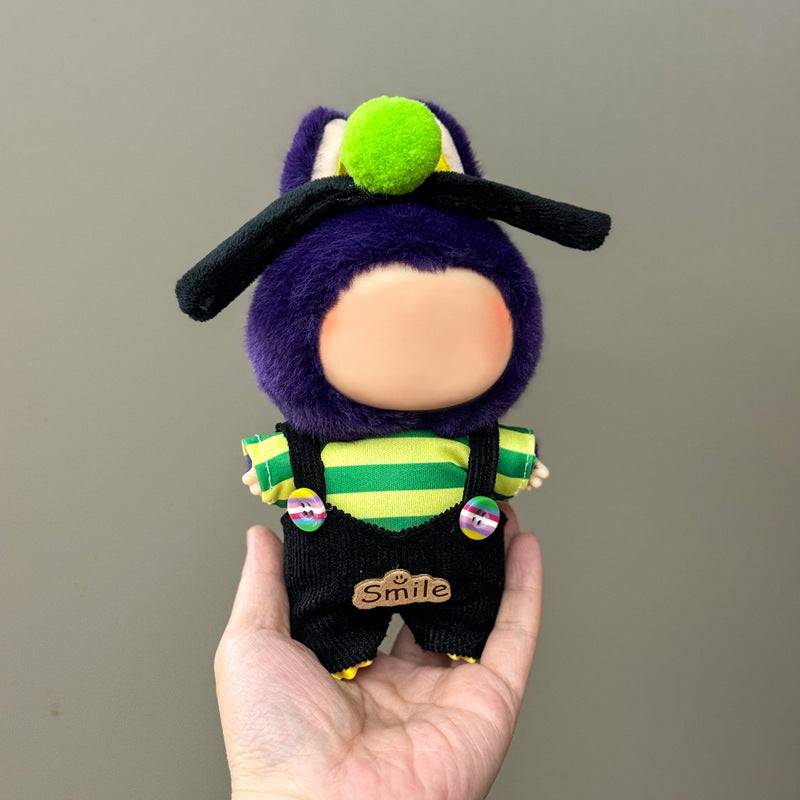 (Only-Clothes) Clothes Only Suitable for Generation Second Generation and Third Generation Pull Clothes 17cm Blind Box Pendant Trendy Vinyl Doll Cloth Ragdoll