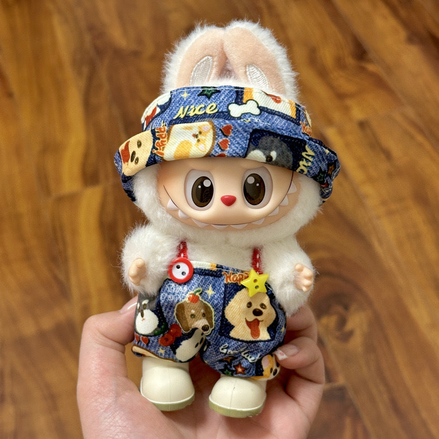 (only-clothes) Only Selling Clothes] First and Second Generation Keychain Labubu Clothes Pendant Labubu Doll Clothes Sunshine Little Craftsman Strap