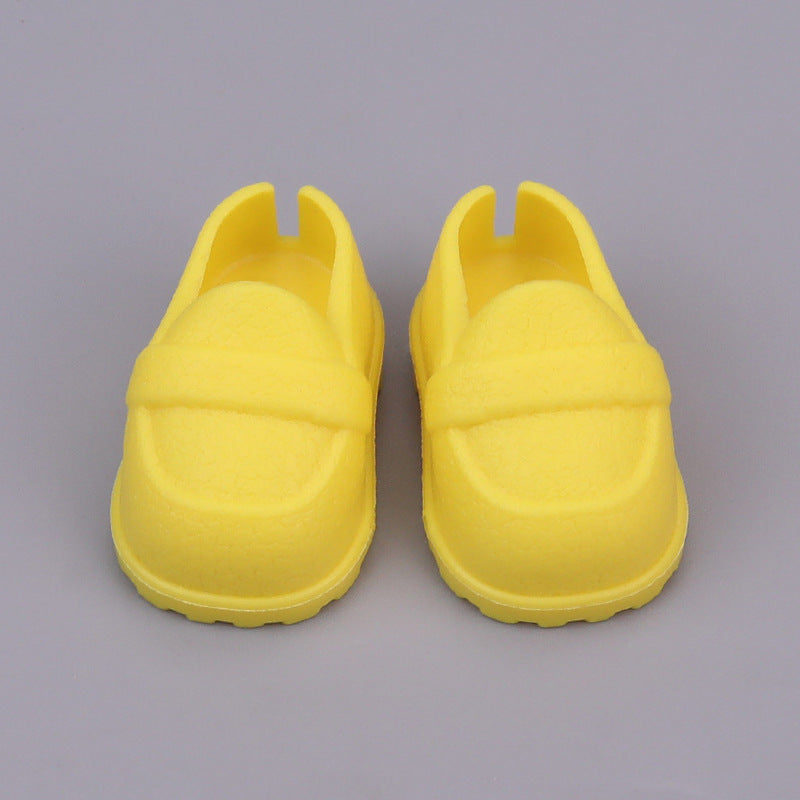 Shoes Suitable for Labubu Shoes 1/6 BJD 10/ 15cm Cotton Doll Leather Texture Shoes Toy