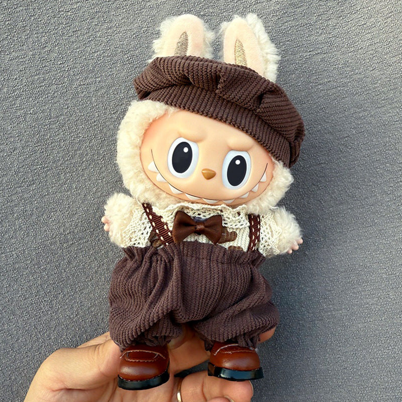 (only-clothes) Suitable for Labubu Doll Clothes Labubu Plush Vinyl Sitting Party First Second Third Generation Dress Set