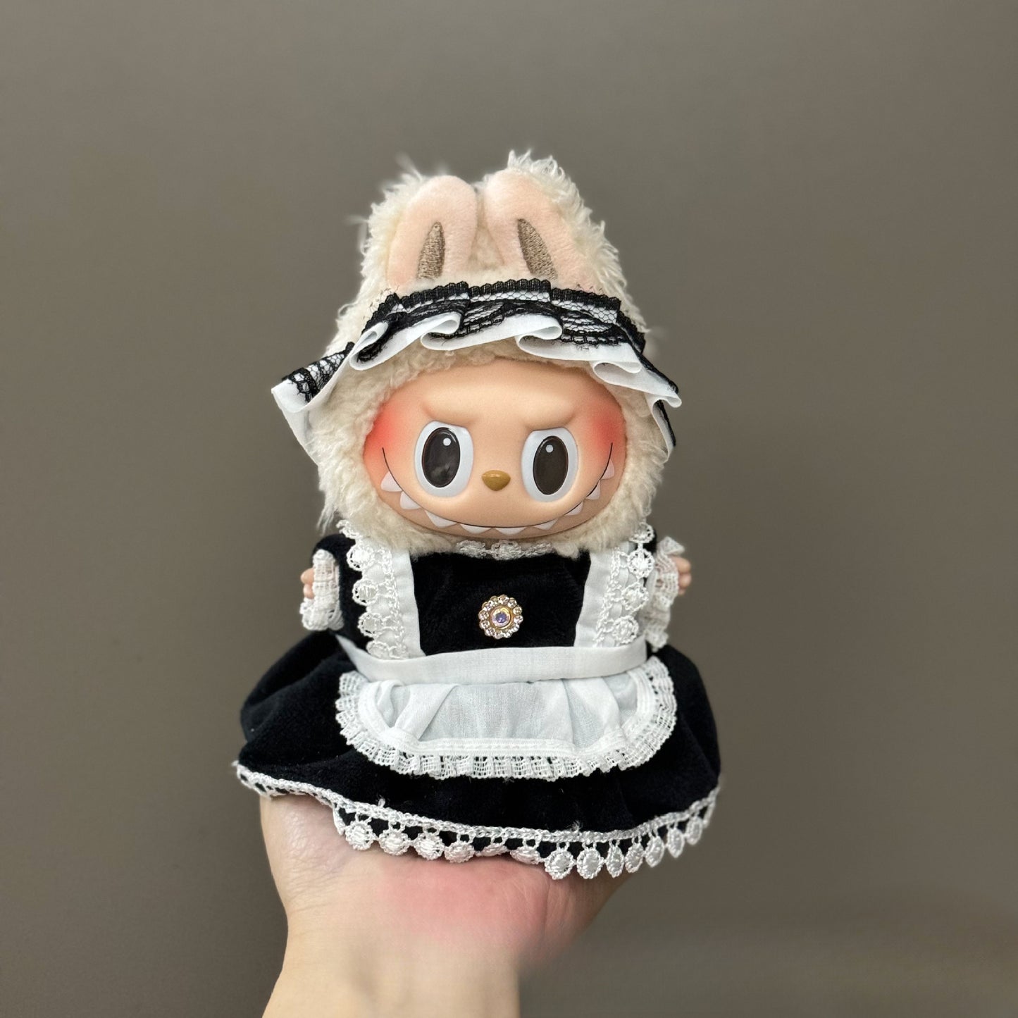 (only-clothes) Suitable for Labubu Doll Clothes 123 Generation Labubu Clothes 17cm Pendant Plush Doll Outfit Dress